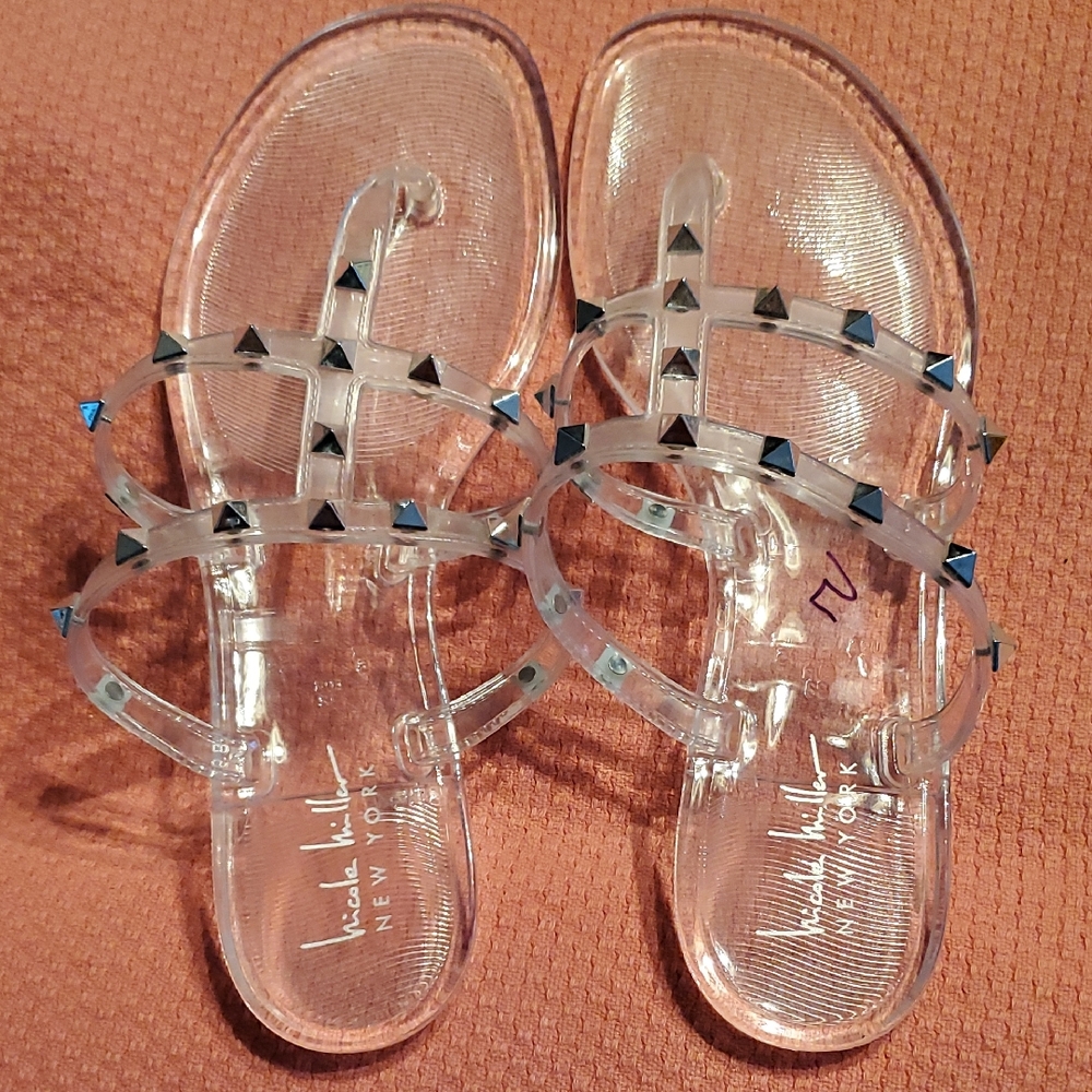 Nicole Miller Stud Jelly Sandal